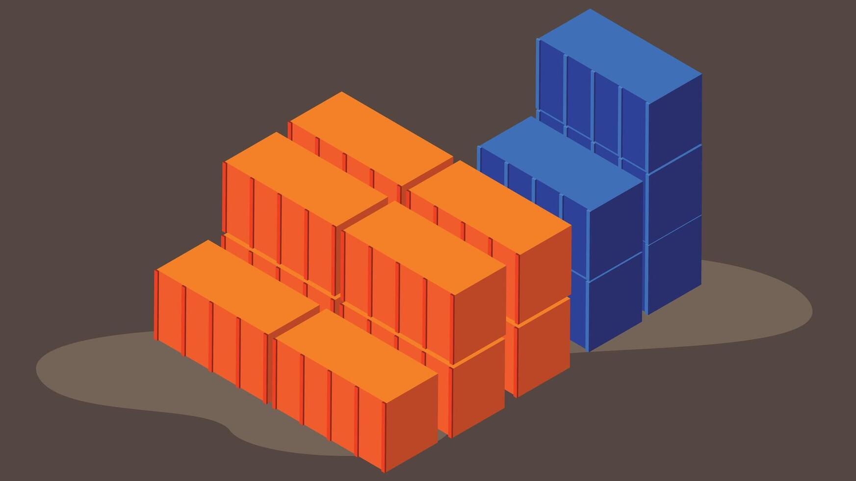 Logistics and packages transportation ways Concept illustration vector