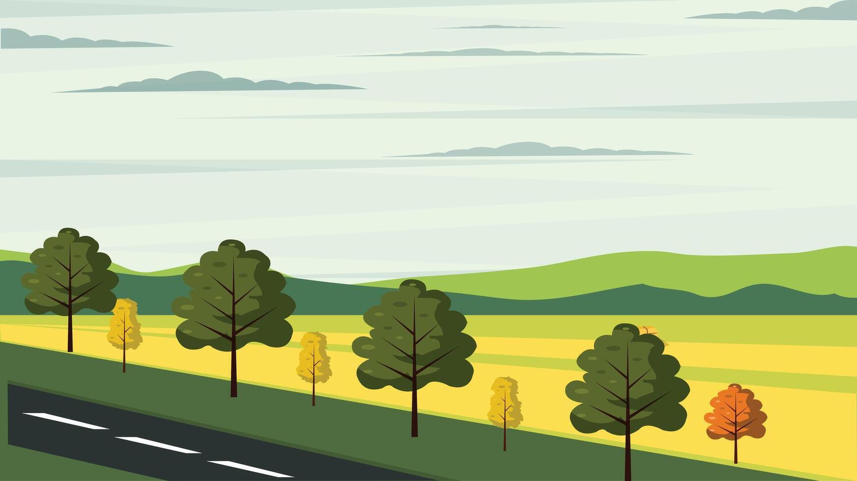 Nature and trees concept background illustration vector