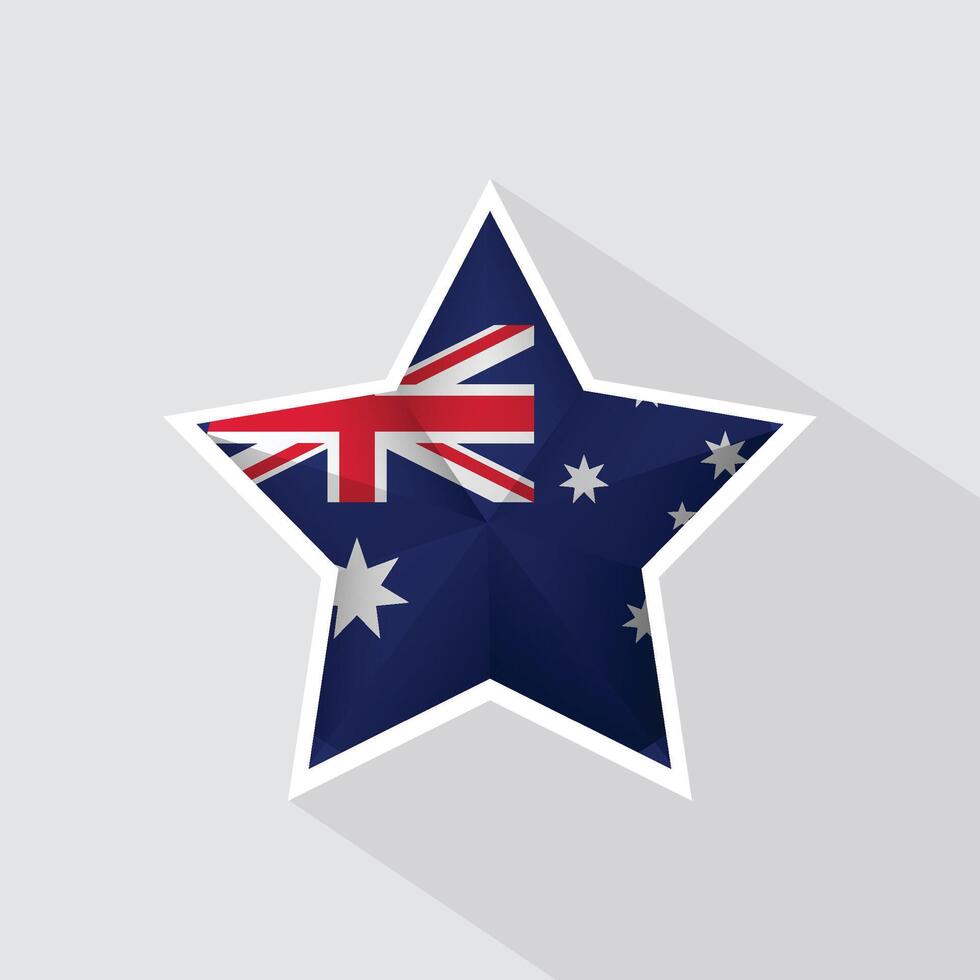 Australia Flag Star Shape Icon vector