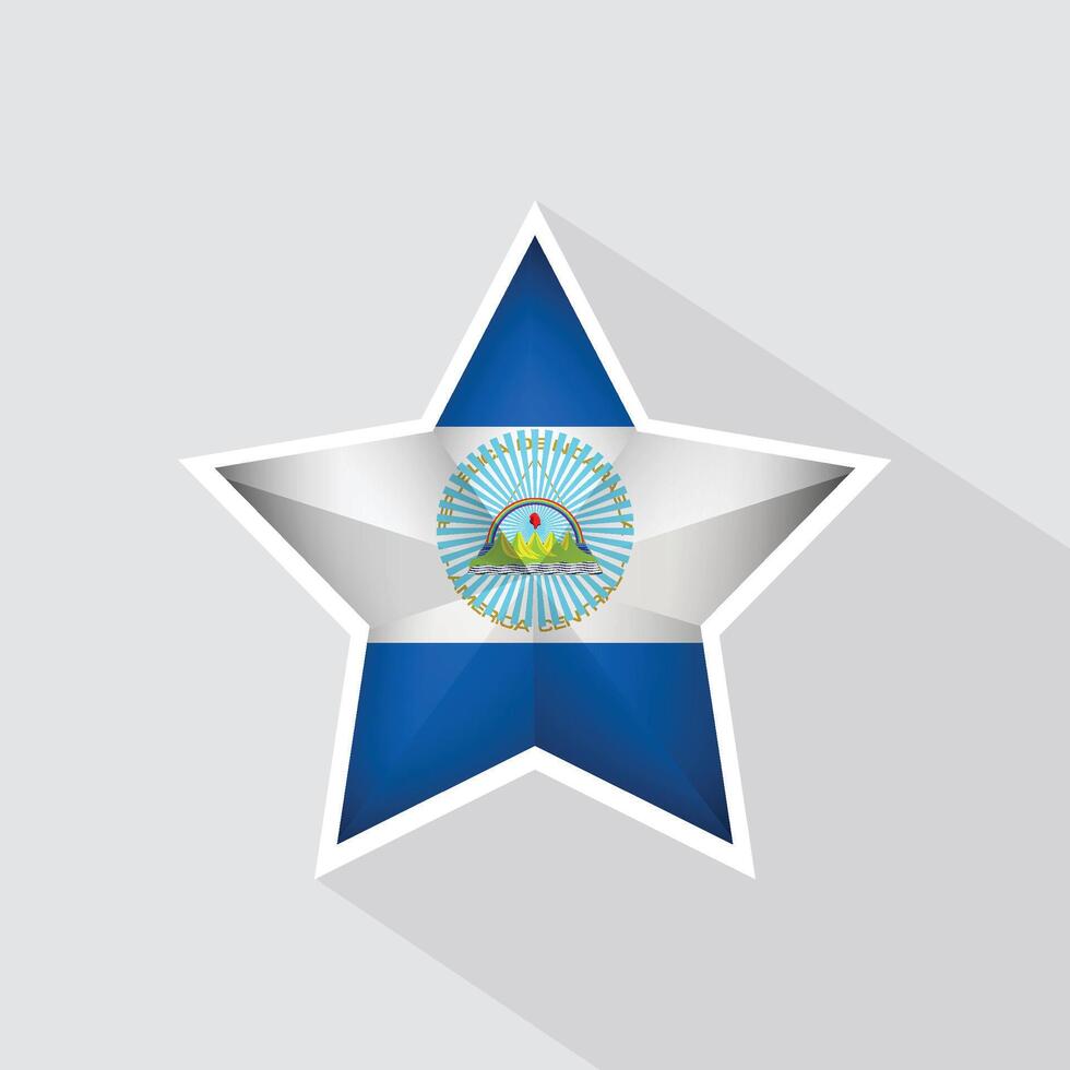 Nicaragua Flag Star Shape Icon vector