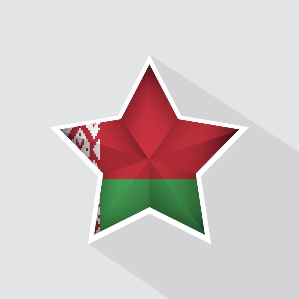 Belarus Flag Star Shape Icon vector