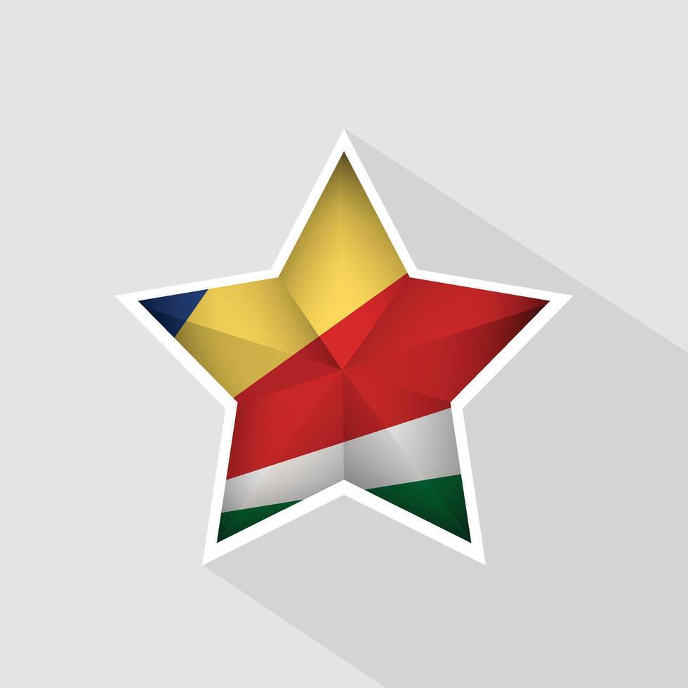 Seychelles Flag Star Shape Icon vector