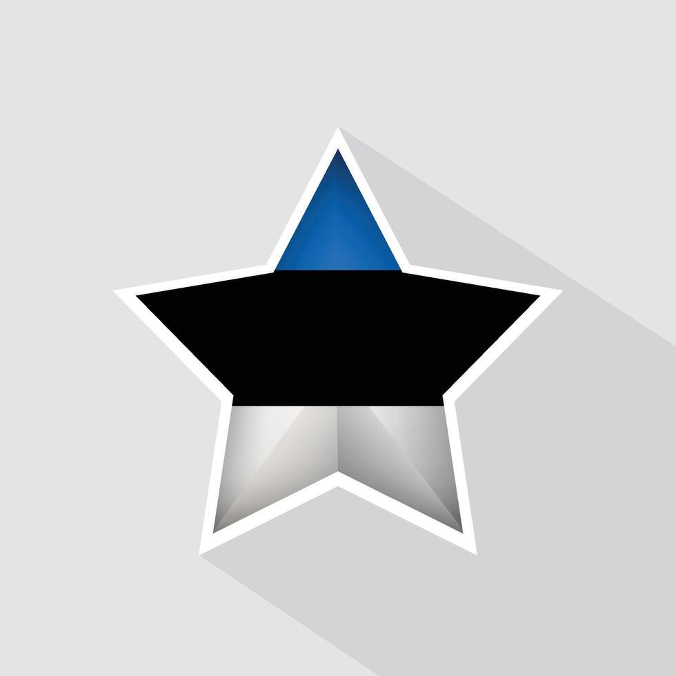 Estonia Flag Star Shape Icon vector