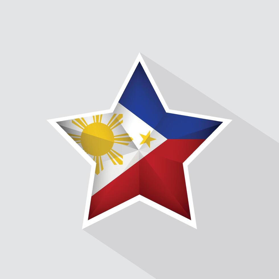 Philippines Flag Star Shape Icon vector