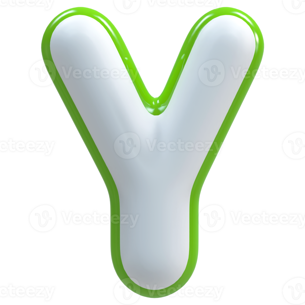 3D Font Letter Y uppercase png