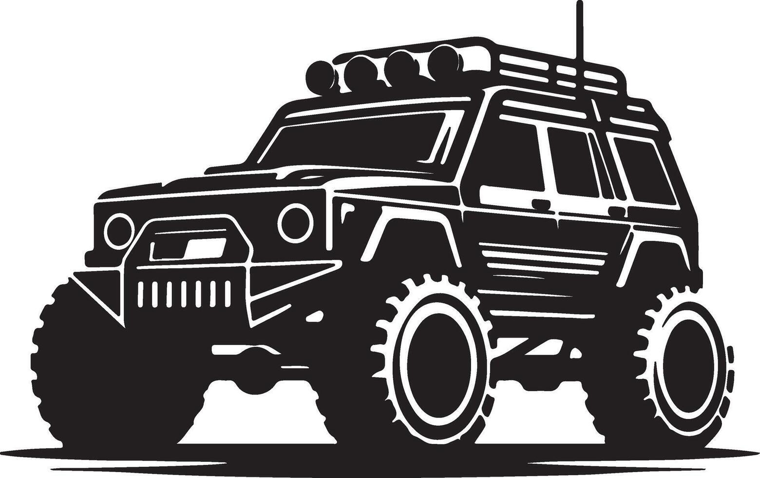 Car black and white Silhouette illustration vector