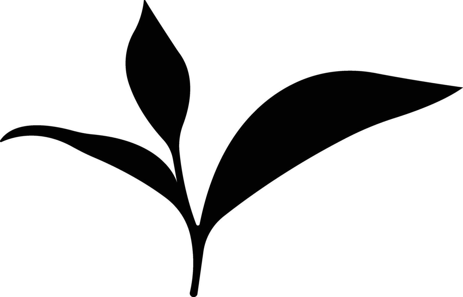 Tea Leaf icon in flat. for apps or web botany, bio, organic, vegetarian, fresh, nature logo design leaves tea herbal, natural medicine, sprout isolated on vector