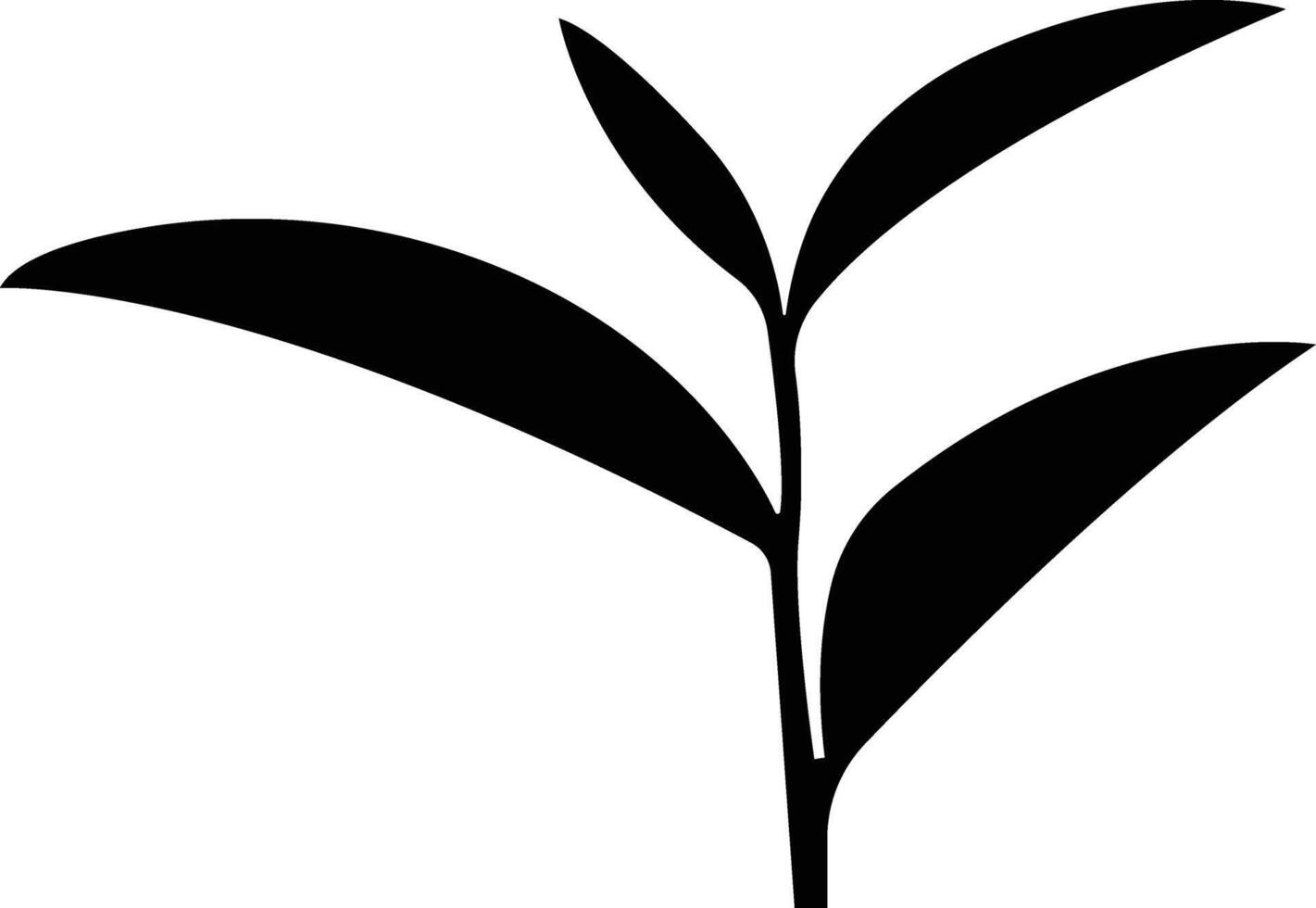 Tea Leaf icon in flat. for apps or web botany, bio, organic, vegetarian, fresh, nature logo design leaves tea herbal, natural medicine, sprout isolated on vector