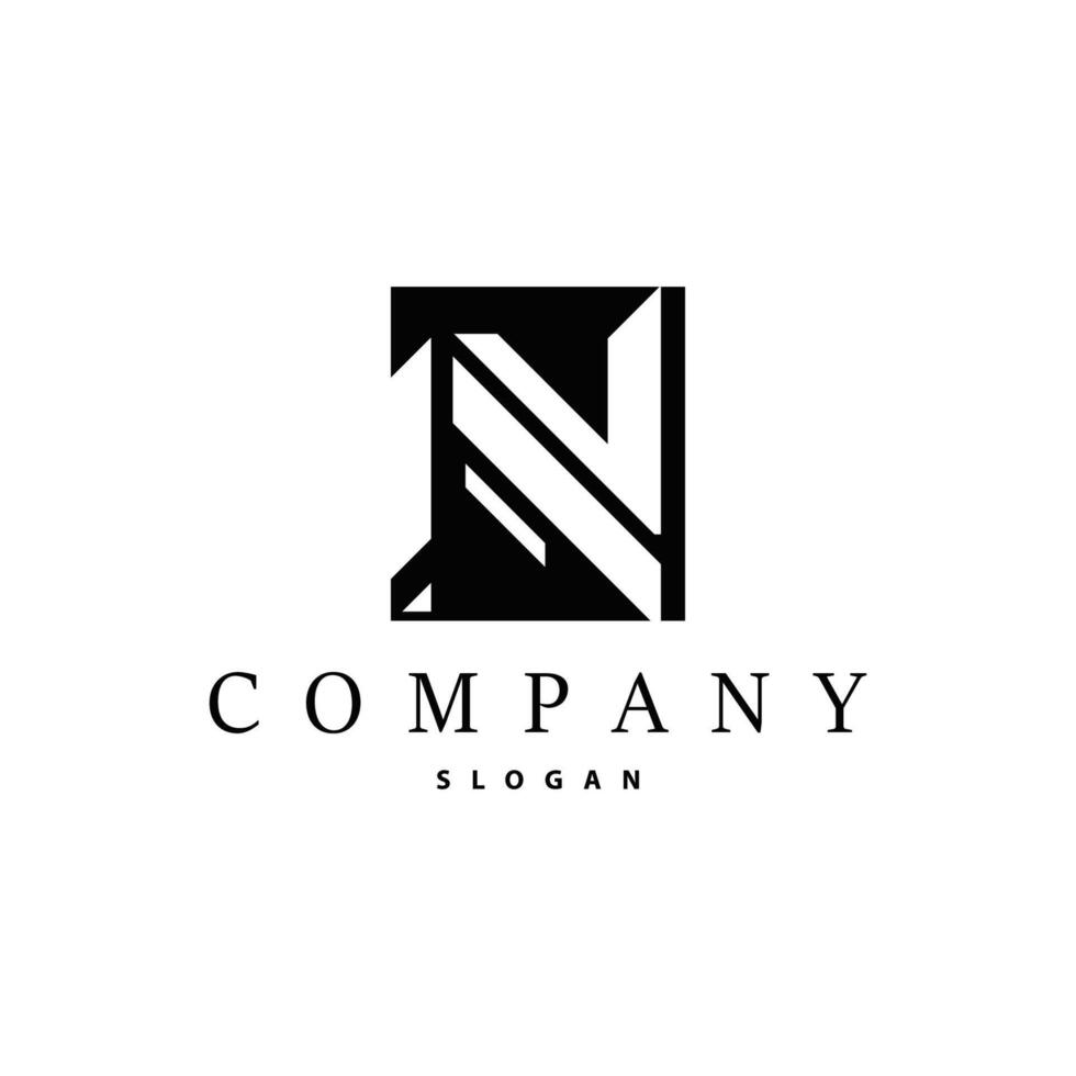 Minimal Initial N Letter Logo, Modern And Luxury Design Icon Template Element vector