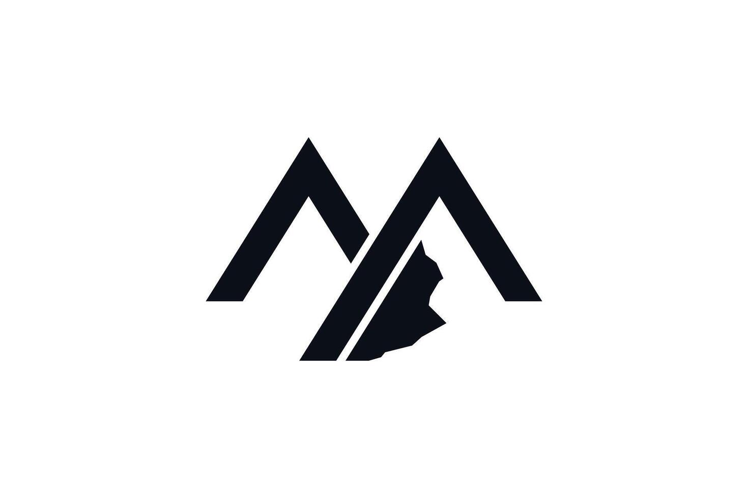 mountain and forest design illustration with a modern concept vector