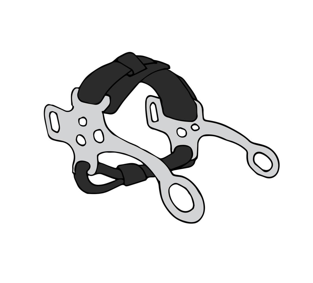 Hand drawn cowboy hackamore vector