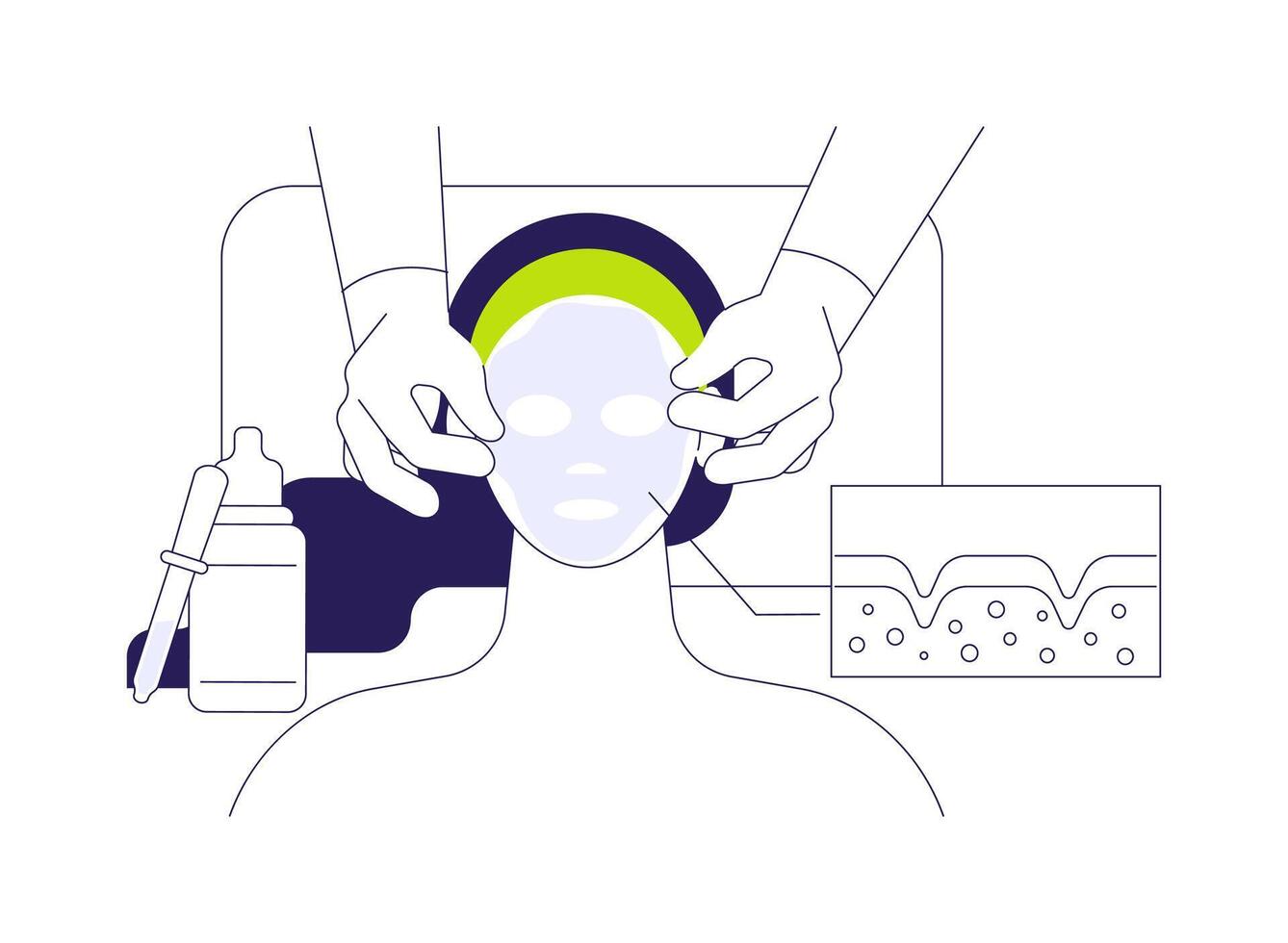 Chemical peel abstract concept illustration. vector