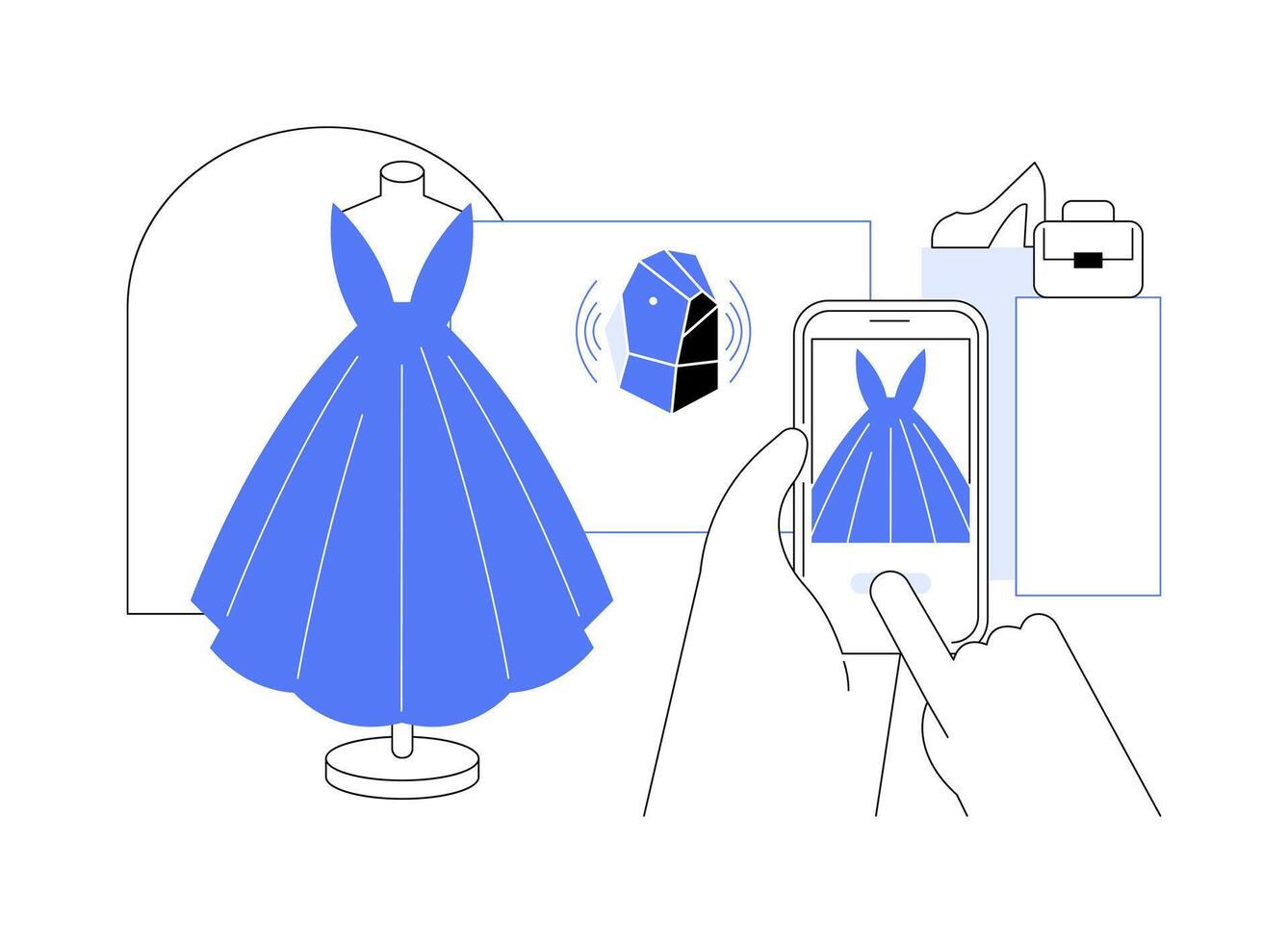 Beacons technology isolated cartoon illustrations. vector