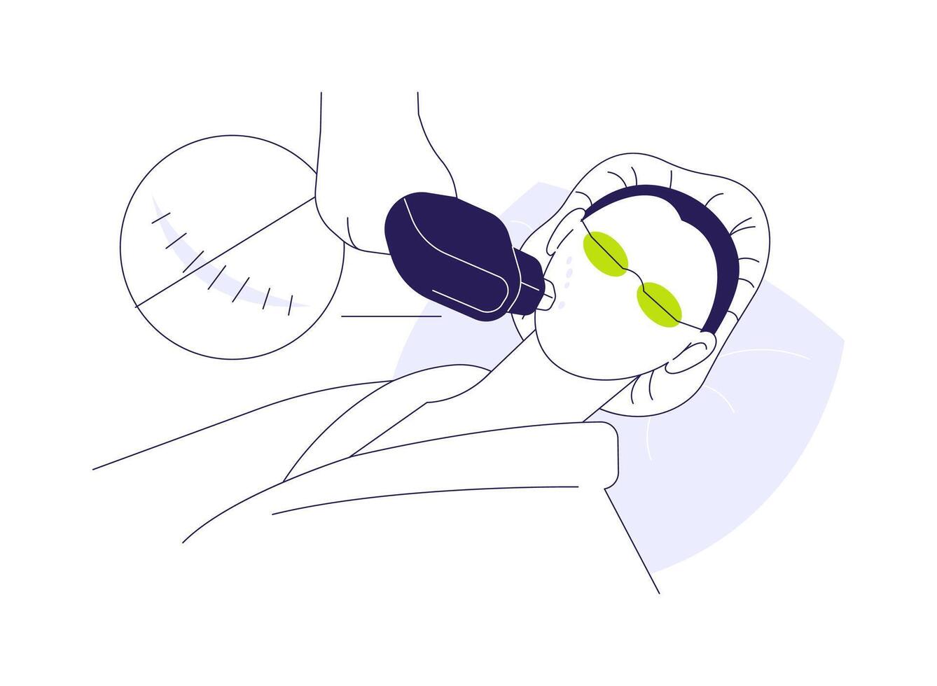 Scar revision abstract concept illustration. vector
