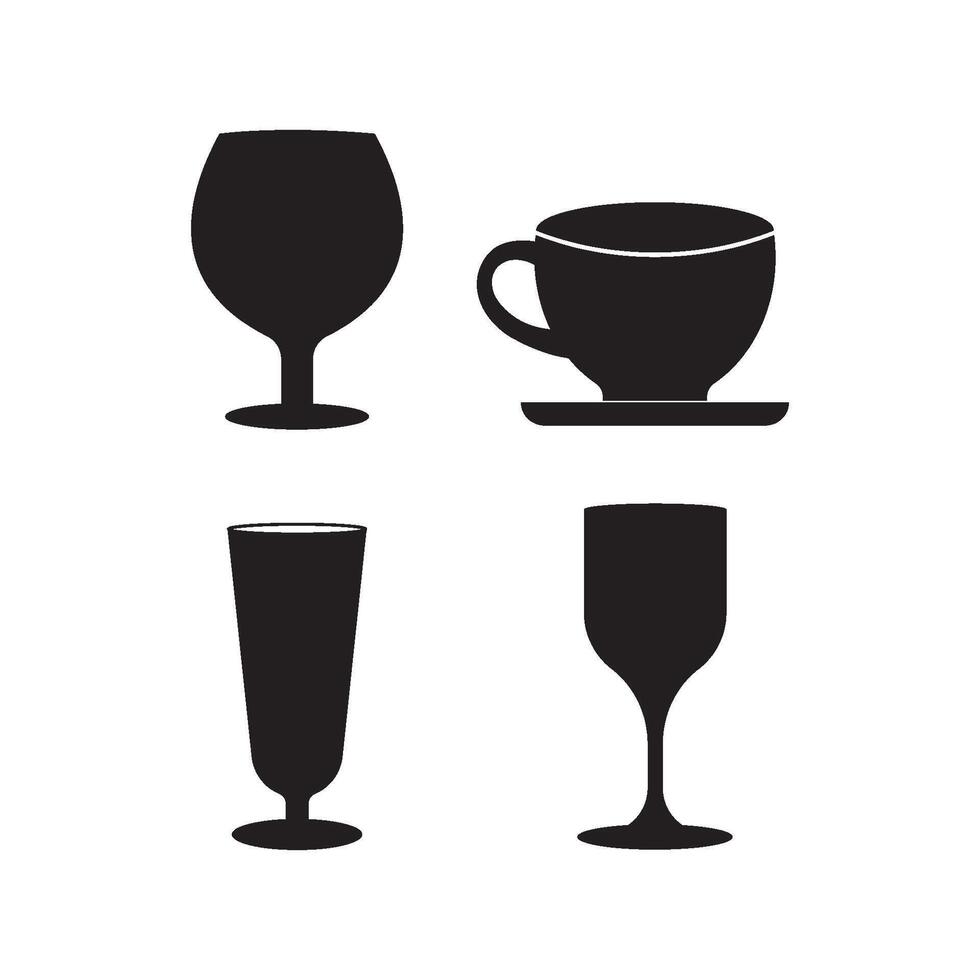 glass icon design vector
