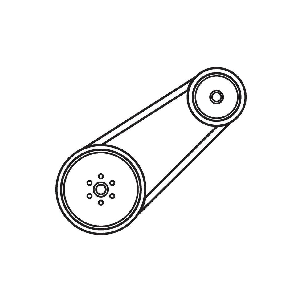 engine belt, gear icon vector