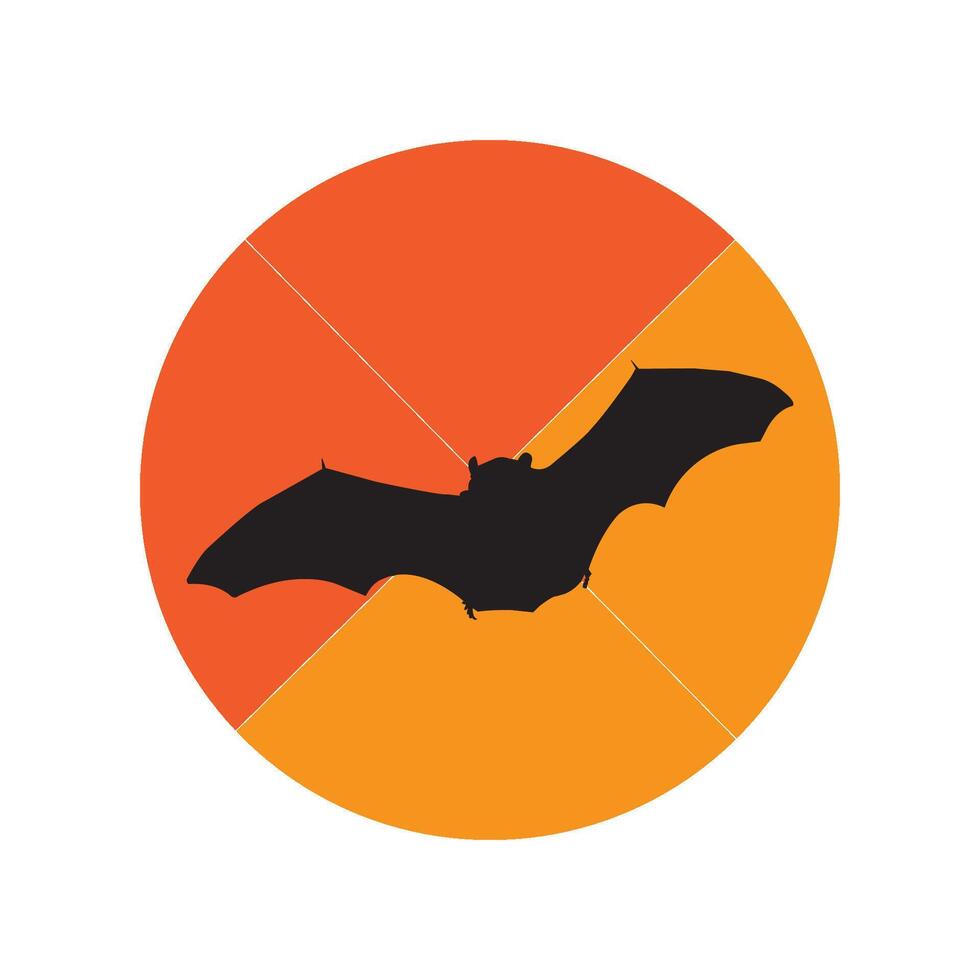 flying bat icon vector