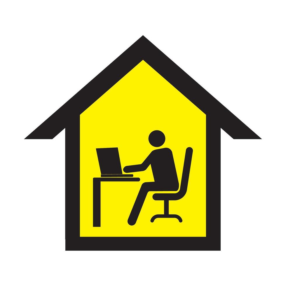 work from home logo vector