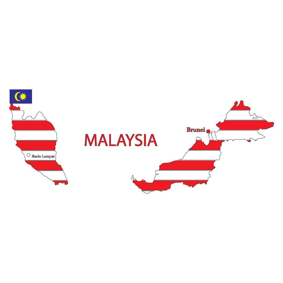 Malaysia country map icon vector