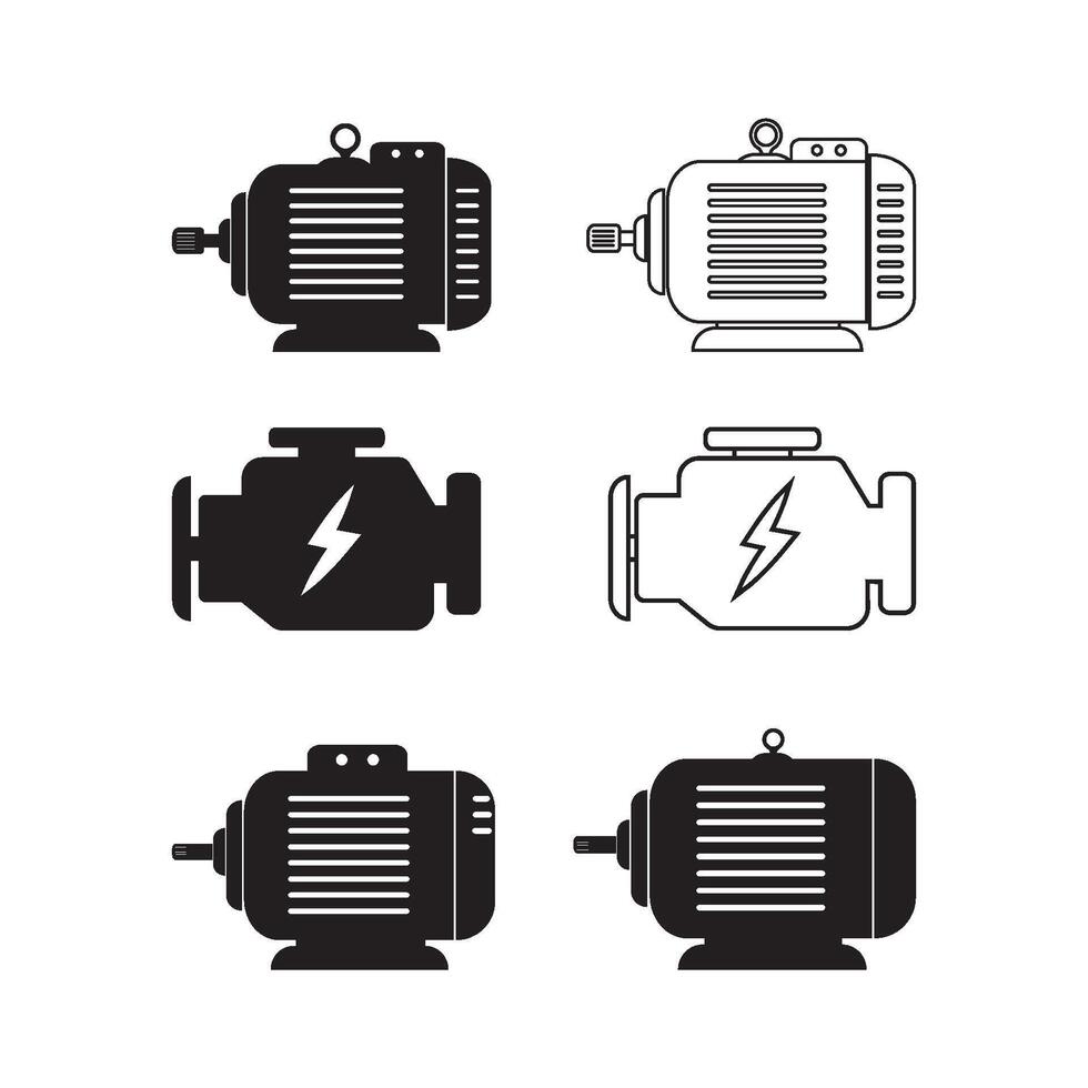 Electric motor icon vector