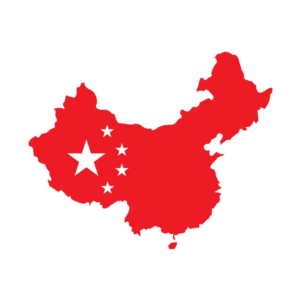 china country map icon vector