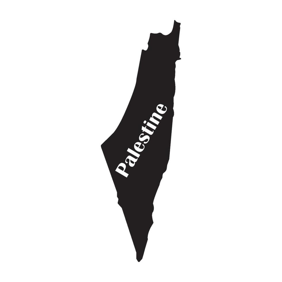 palestine map design vector