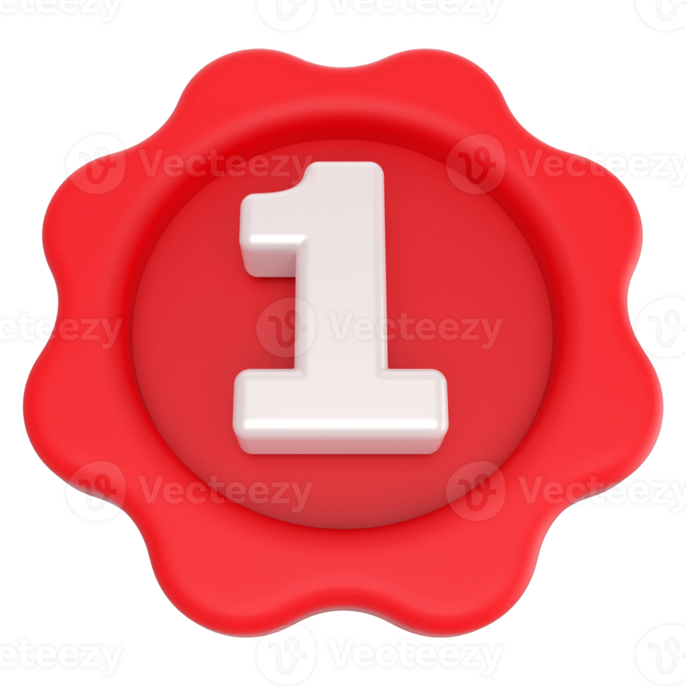 3D Number 1 png