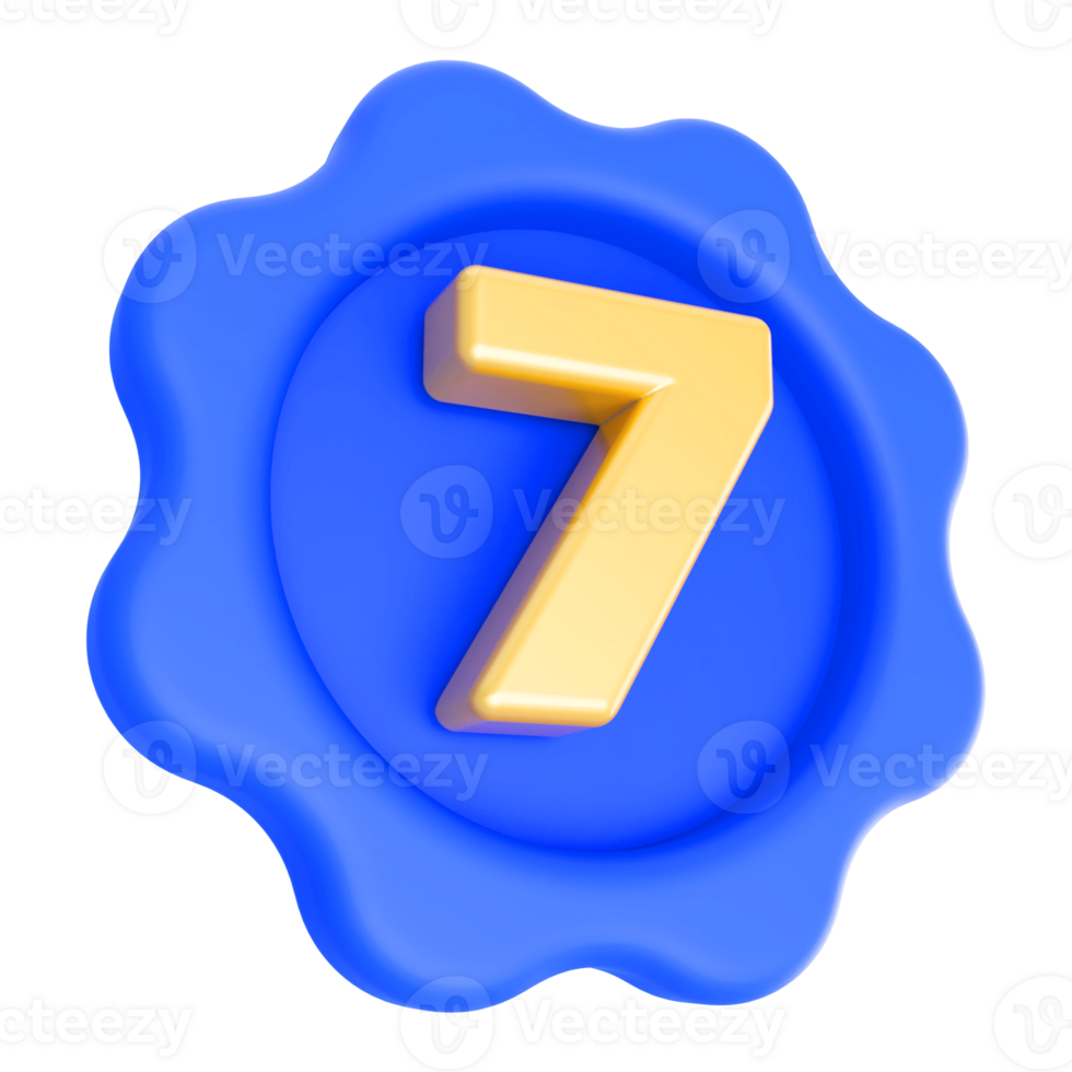 3D Number 7 png