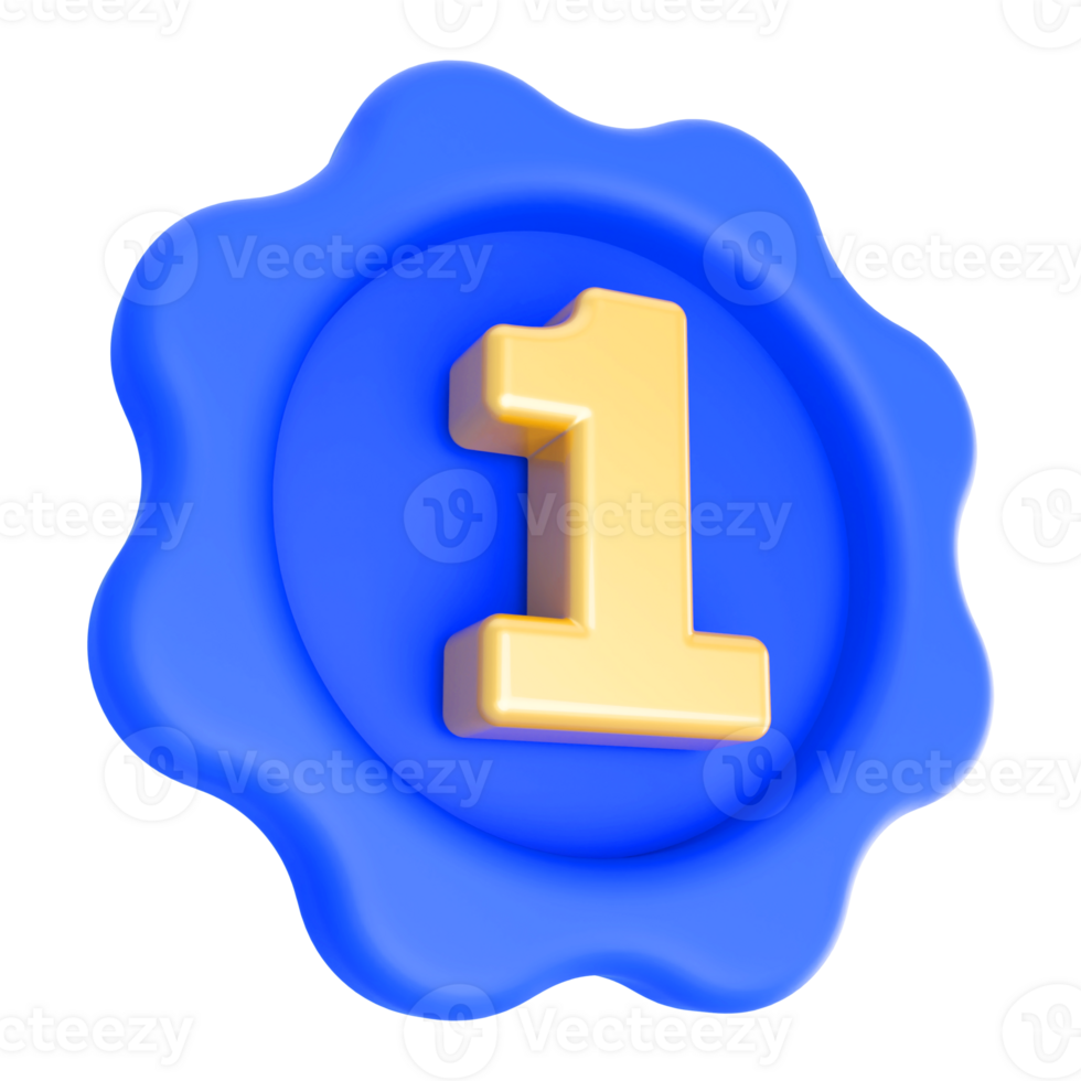 3D Number 1 png