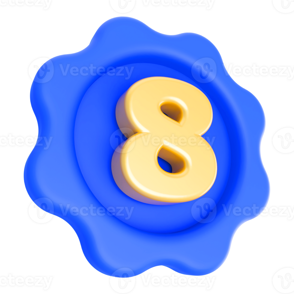 3D Number 8 png