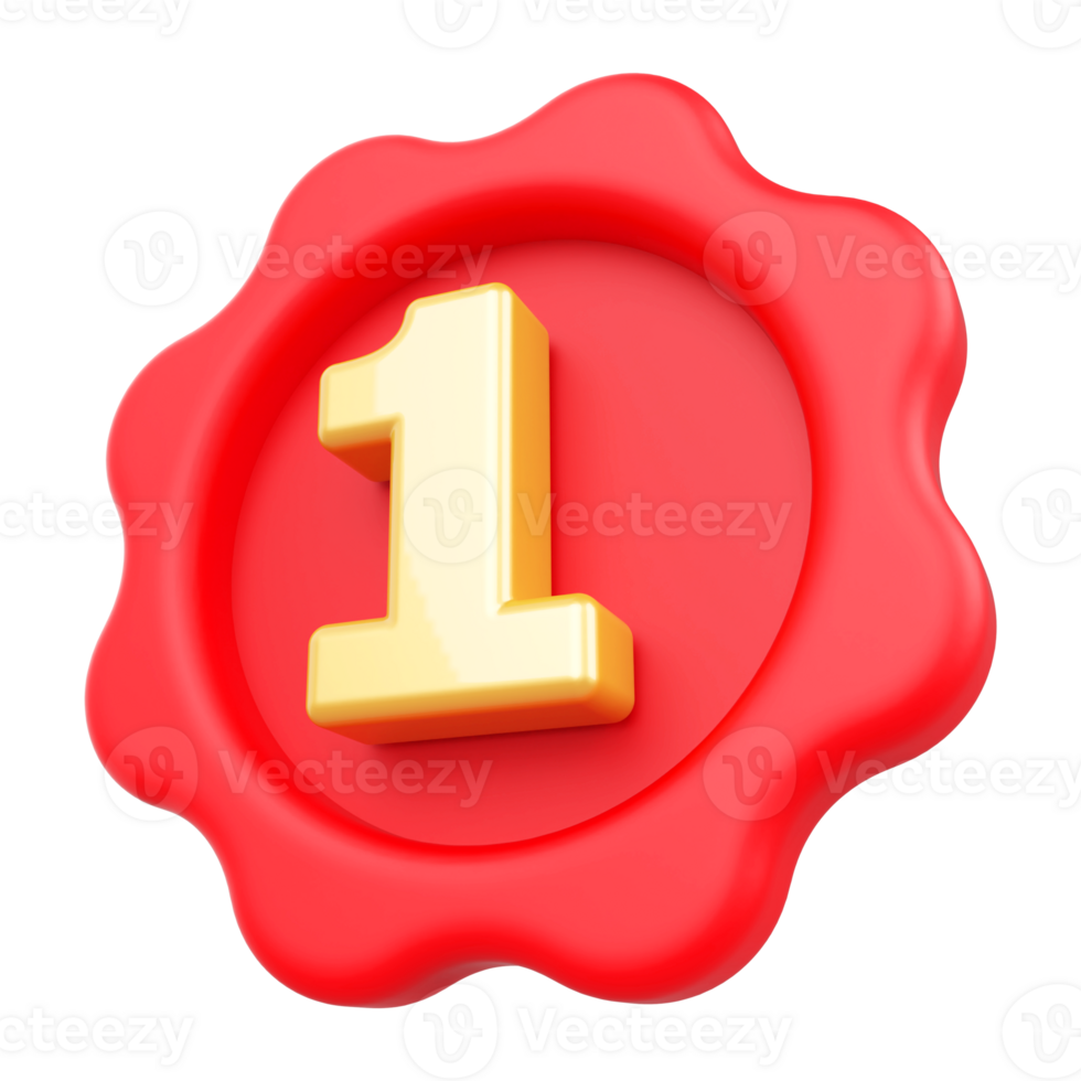 3D Number 1 png