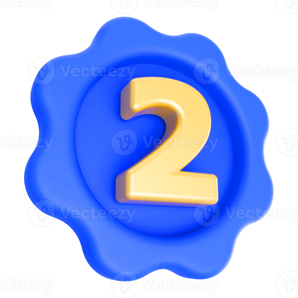 3D Number 2 png