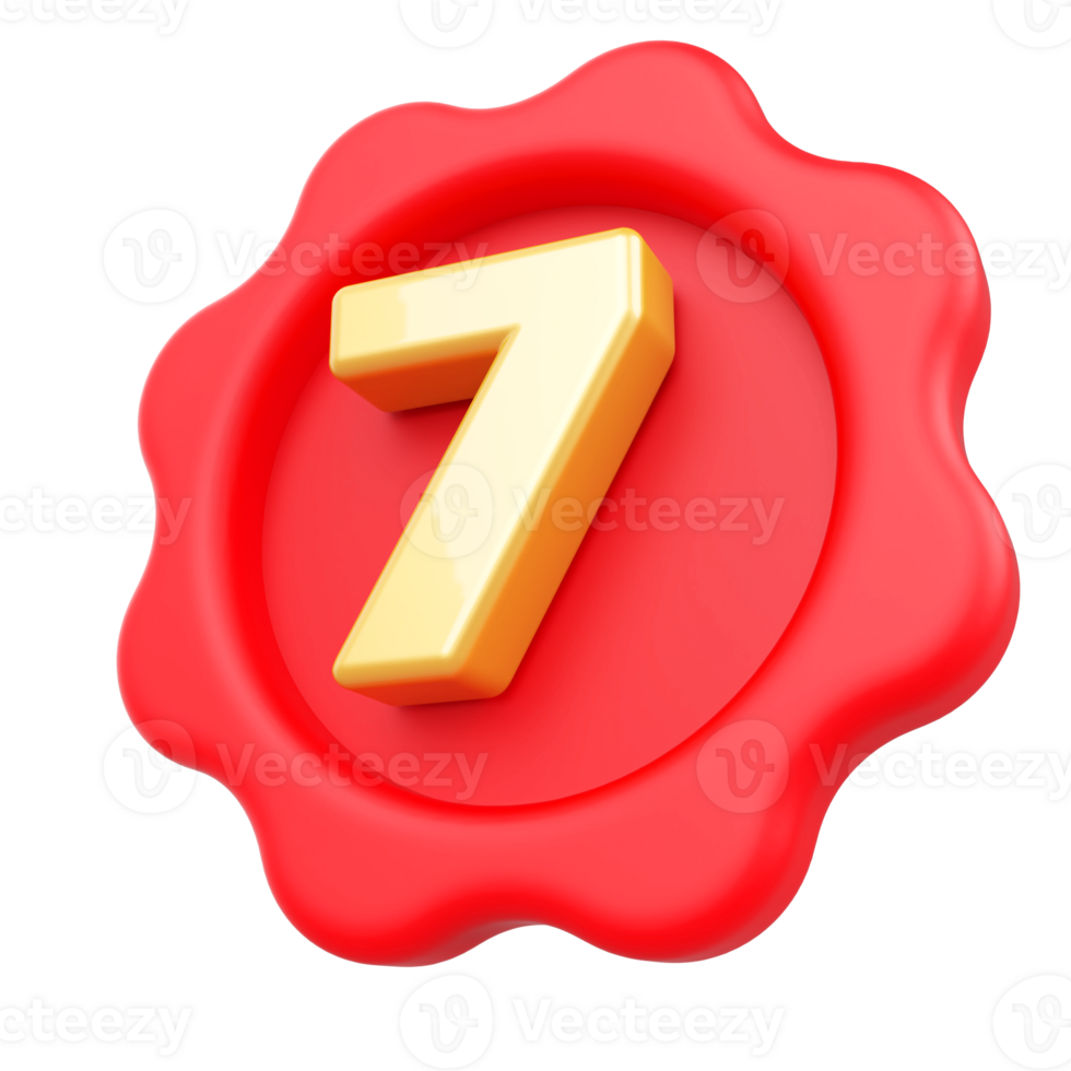 3D Number 7 png