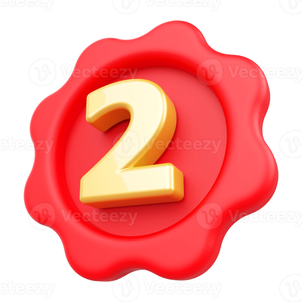 3D Number 2 png