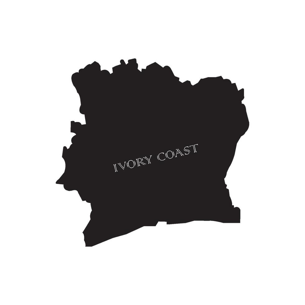 ivory coast map icon vector