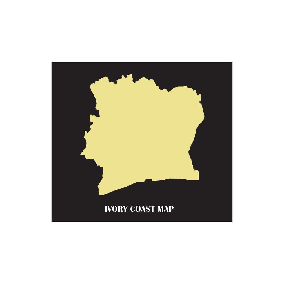 ivory coast map icon vector