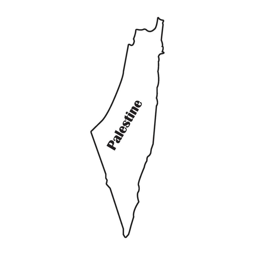 palestine map design vector