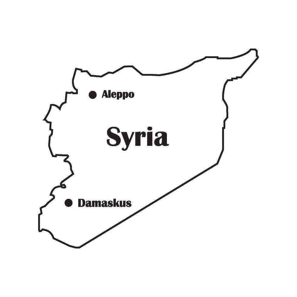 syria country map icon vector
