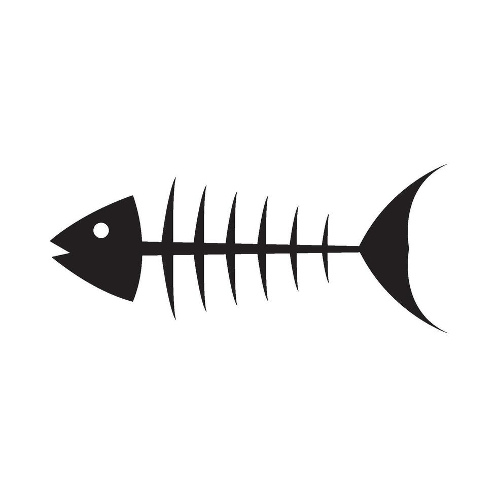 fishbone icon design vector