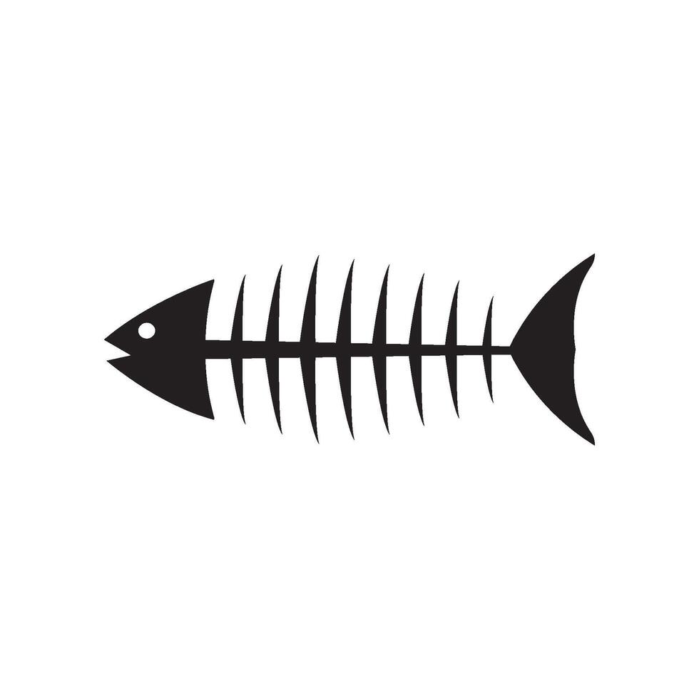fishbone icon design vector