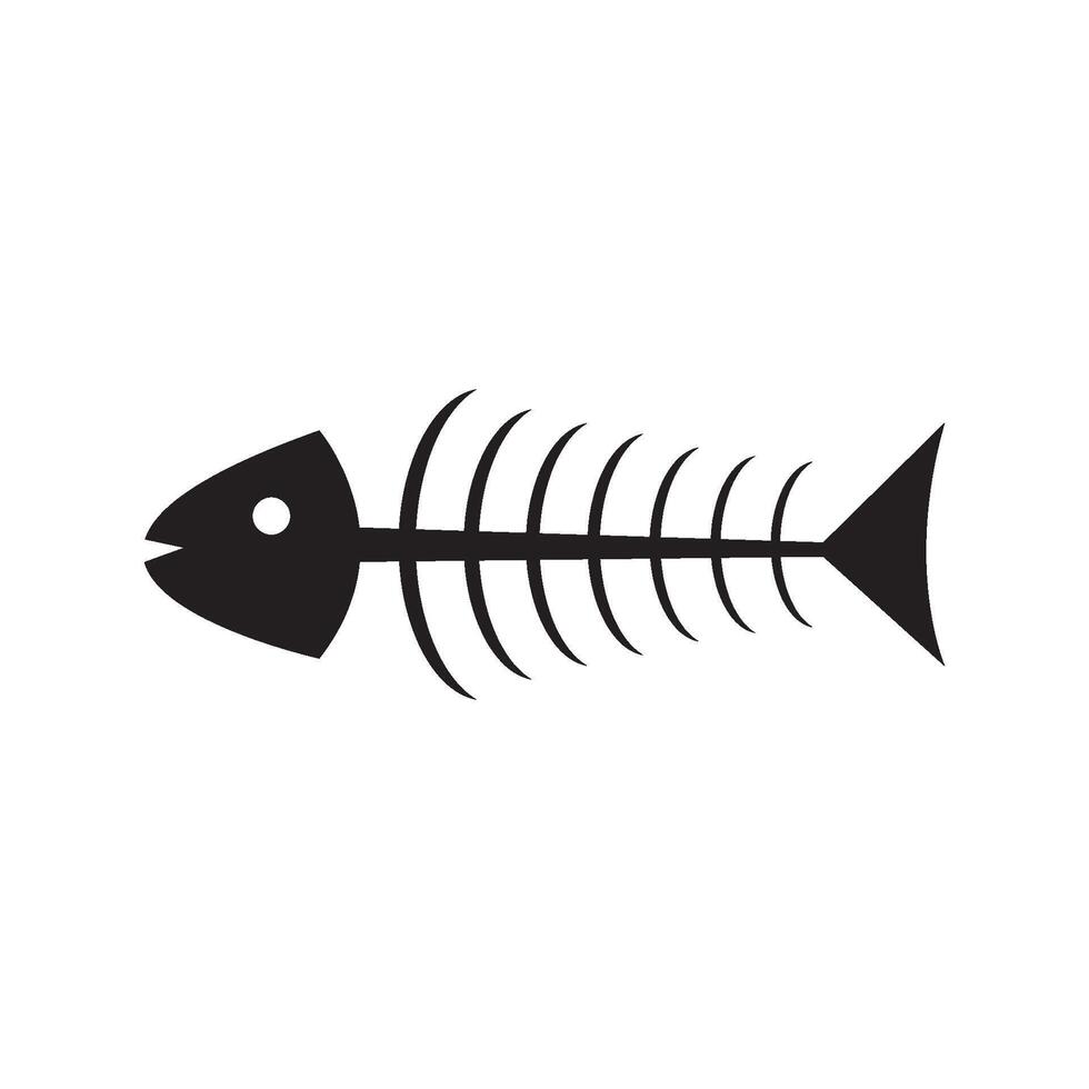 fishbone icon design vector