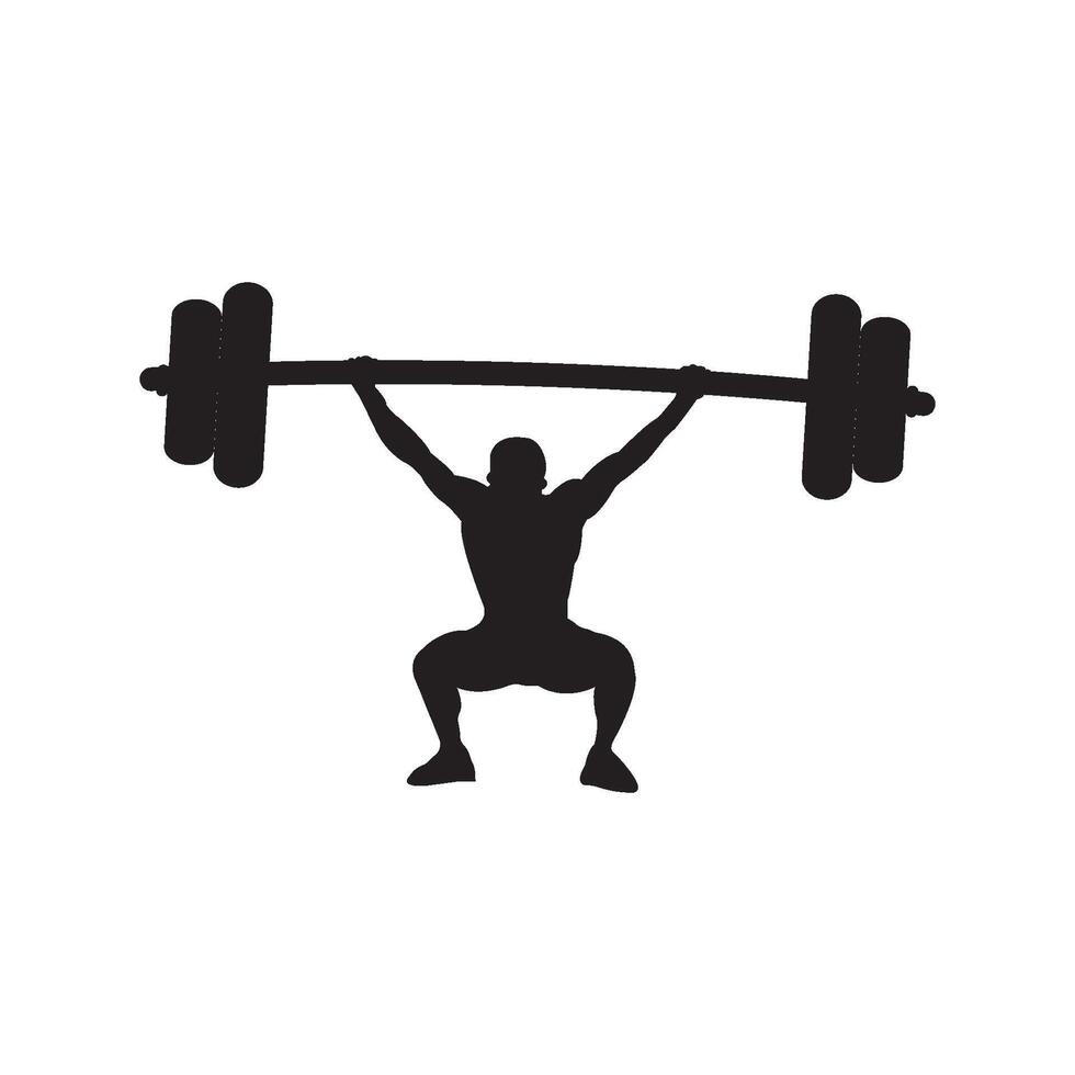 weight lifter icon vector