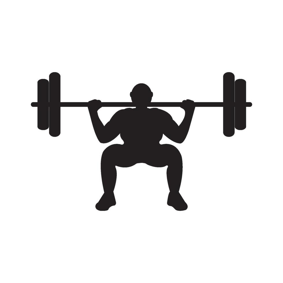 weight lifter icon vector