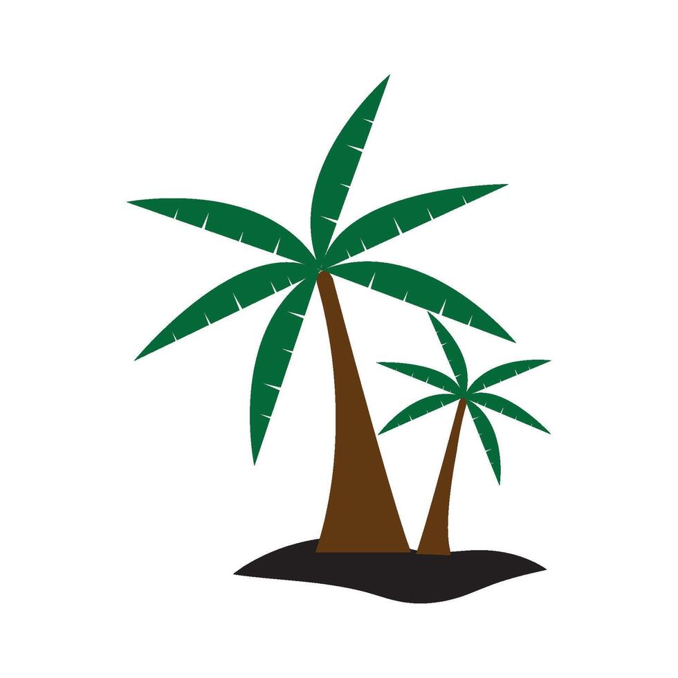 Palm tree summer icon vector