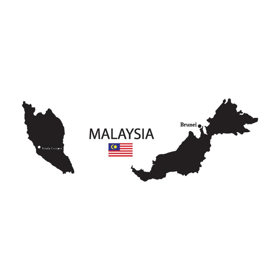 Malaysia country map icon vector