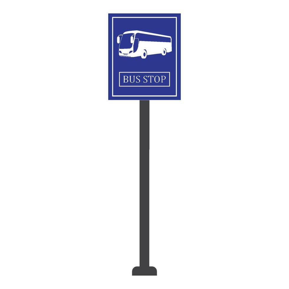 Bus stop icon vector