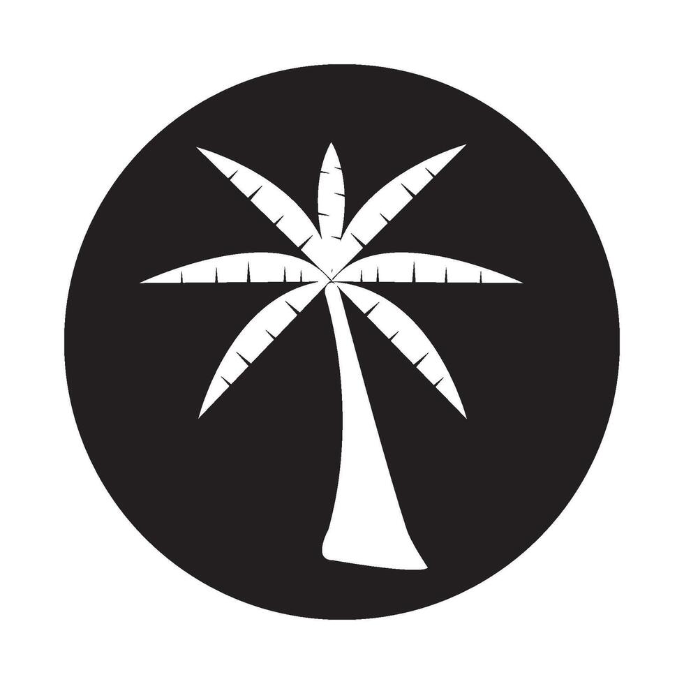 Palm tree summer icon vector