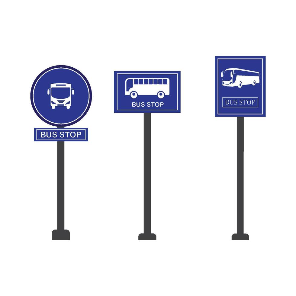 Bus stop icon vector