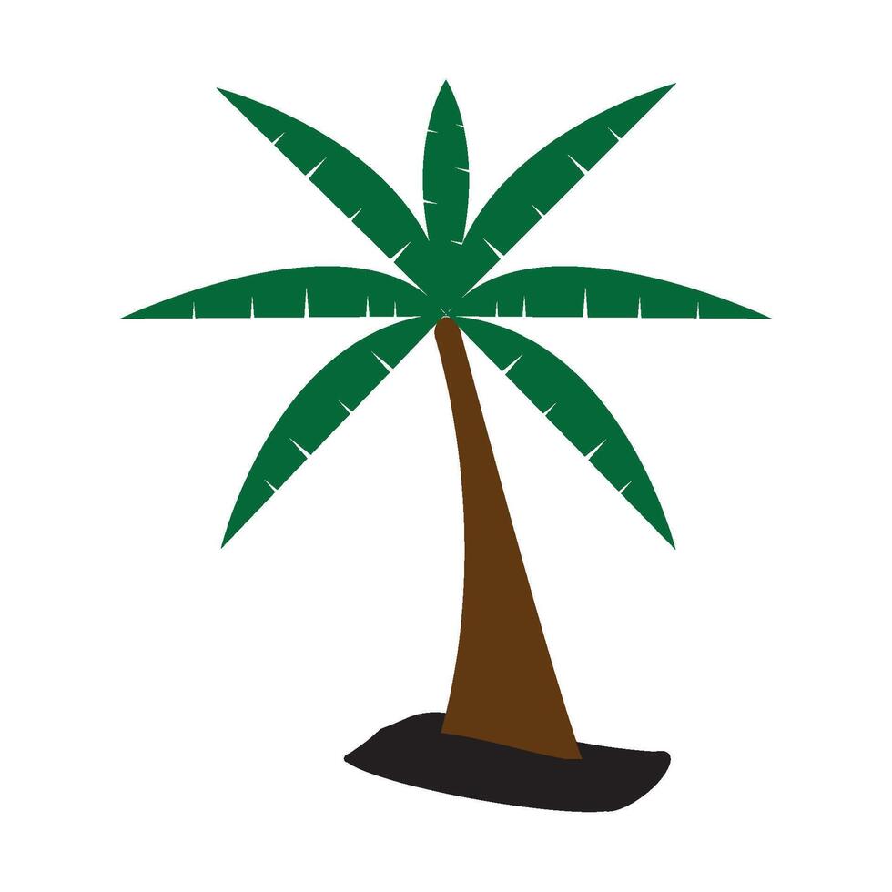 Palm tree summer icon vector