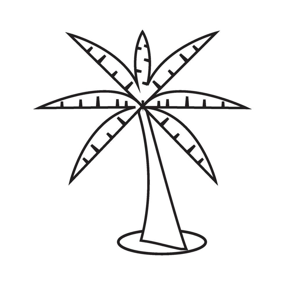 Palm tree summer icon vector